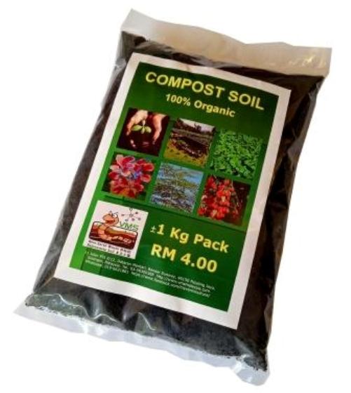 Premium Compost Soil (100% Organic) 1 Kg Pack